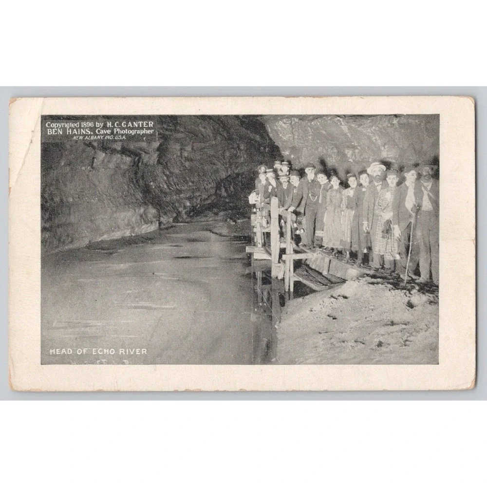 POSTCARD Mammoth Cave KY Kentucky Head of Echo River Posted 1924‎ Printed 1896